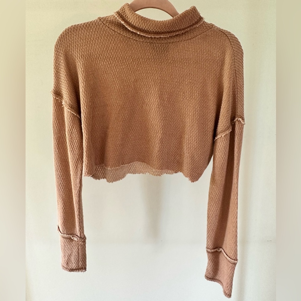 Out from under Cropped Turtle Neck